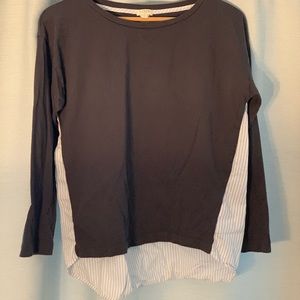 J. Crew Factory mixed media top